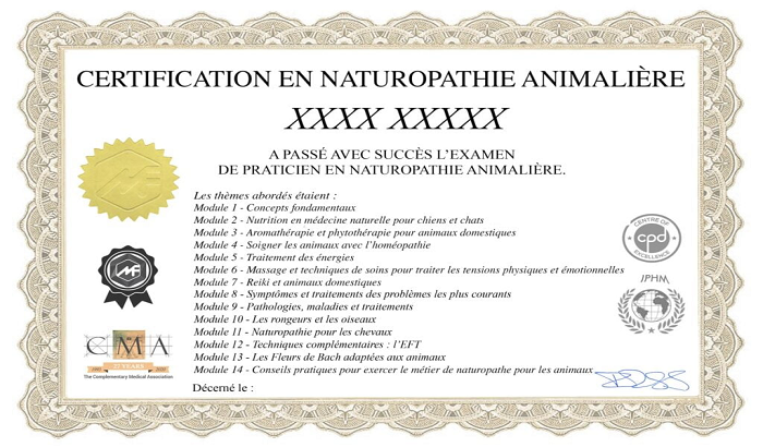 Formation Naturopathe Animalier Reconnue IPHM