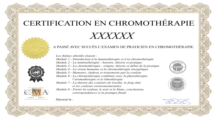 Formation en Chromothérapie à Strasbourg