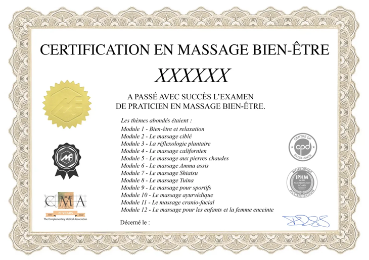Formation Massage Bien Etre à Charleroi