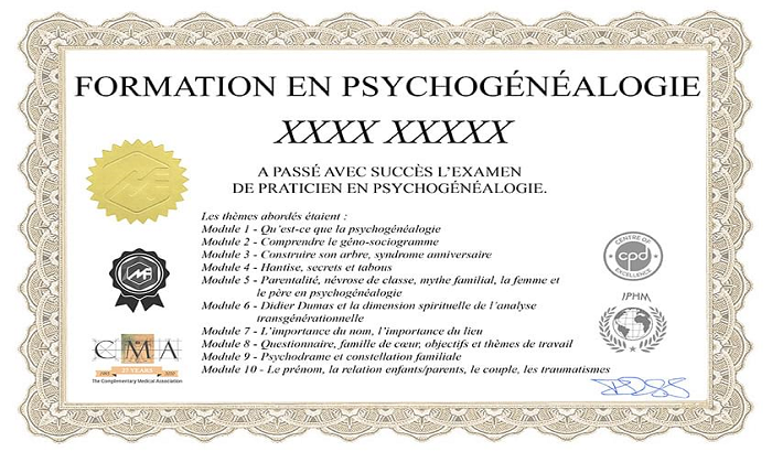 Formation Psychogénéalogie à Nice